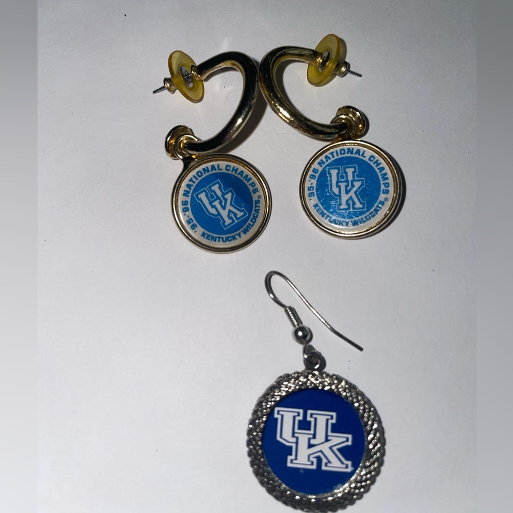 University of Kentucky Logo Earrings Vintage Year 1995-96